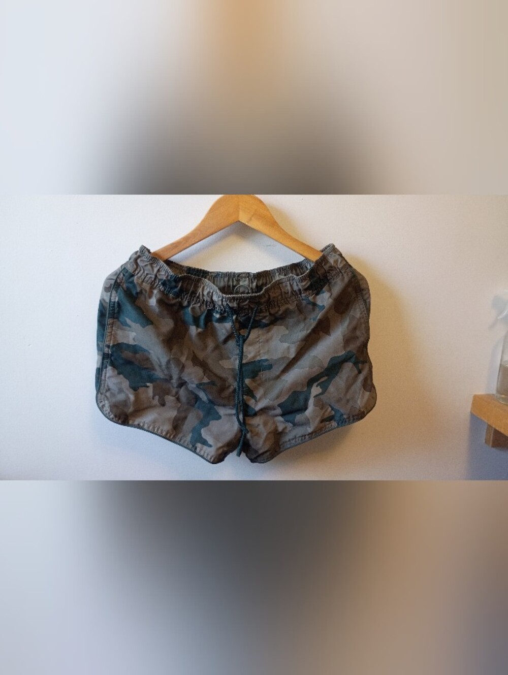 H&M Camouflage Drawstring Athletic Shorts
